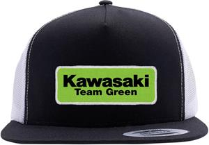 Main image of Kawasaki Team Green Snap-Back Hat (Black/White)