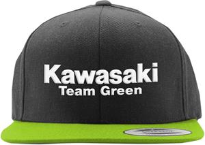 Main image of Kawasaki Team Green Youth Snap-Back Hat (Black/Green)