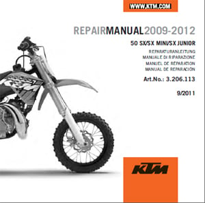 Main image of KTM CD Repair Manual 50 09-11