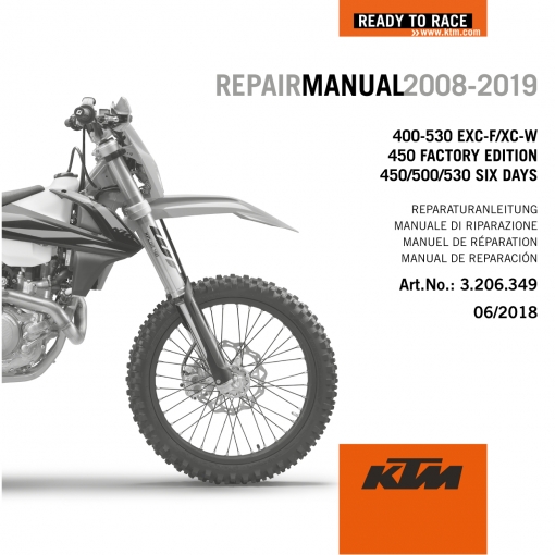 Main image of KTM DVD Repair Manual 400-530 08-19