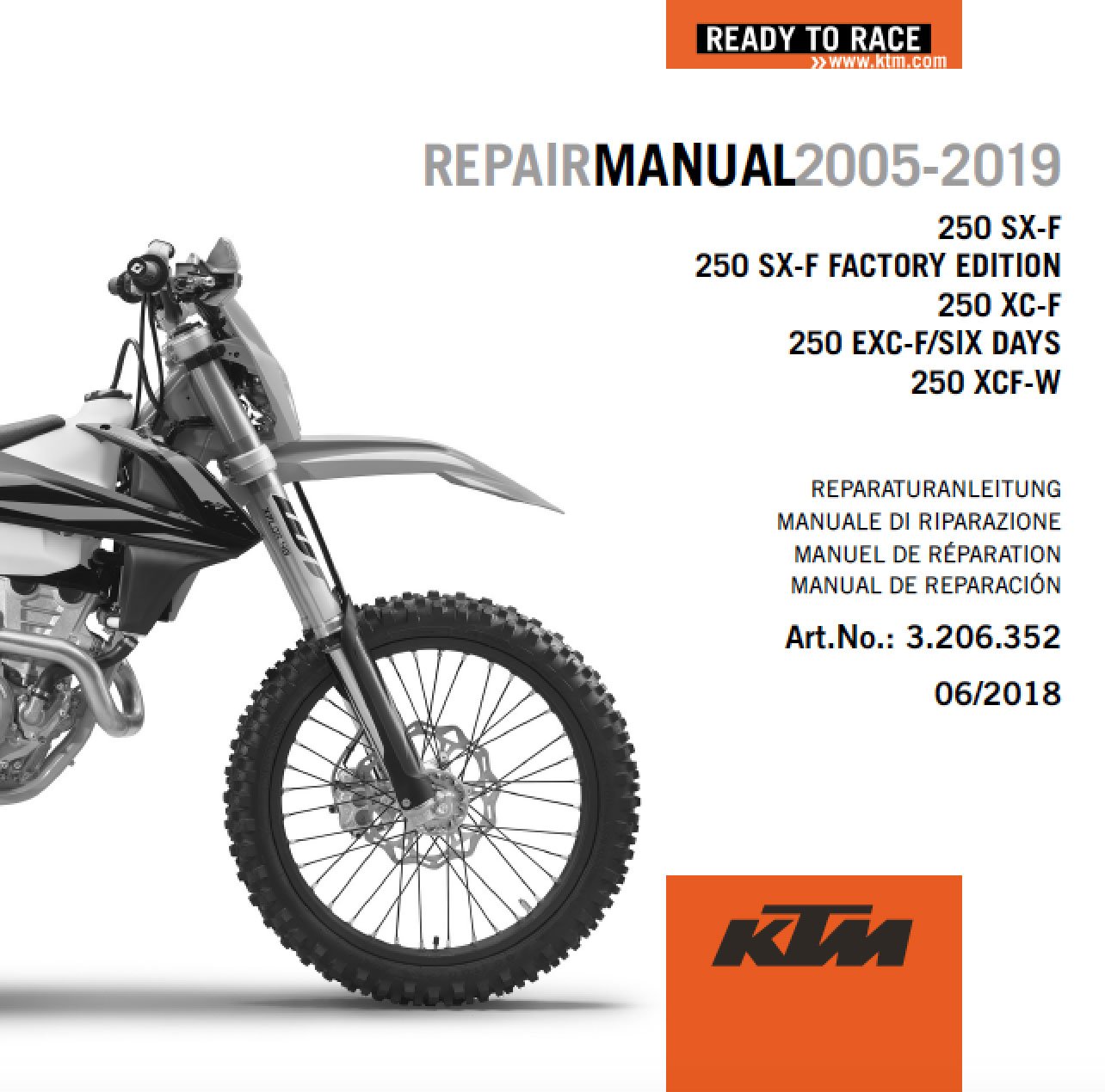 Main image of KTM DVD Repair Manual 250 F 2005-2019