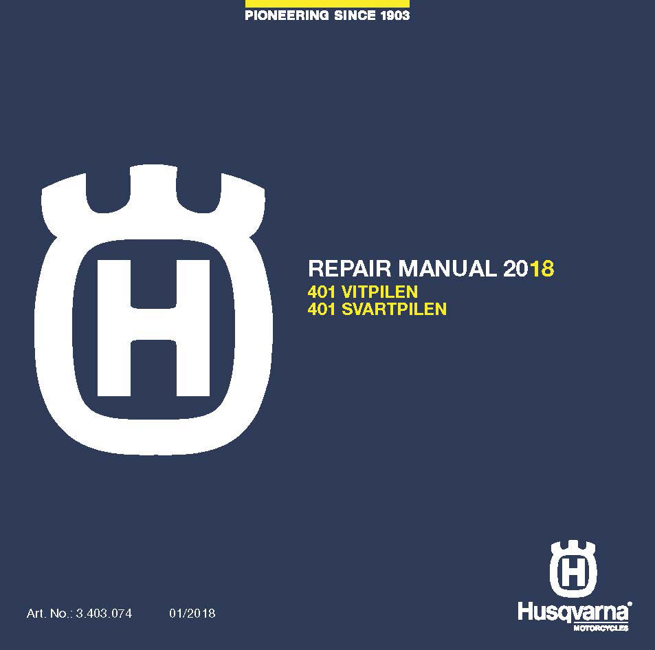 Main image of Husqvarna DVD Repair Manual 401 Vitpilen Svartpilen 2018