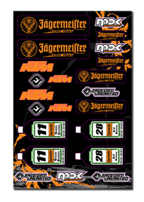 KTM Jagermeister Team Decal Sheet