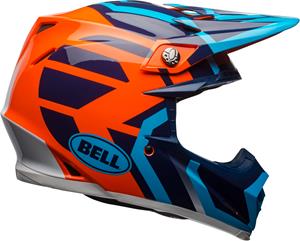Main image of 2018 Bell Moto-9 Helmet with MIPS District (Gloss Blue/Orange)