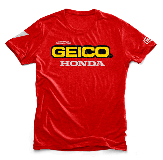 Main image of 100% Geico Honda Standard Tee (Red)