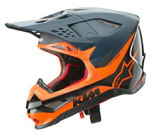 Main image of 2020 KTM S-M10 Carbon Helmet by Alpinestar (Black/Orange)