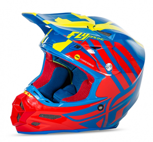 Main image of Fly F2 Carbon MIPS Zoom Helmet Blue/Red/Hi-Vis Yellow